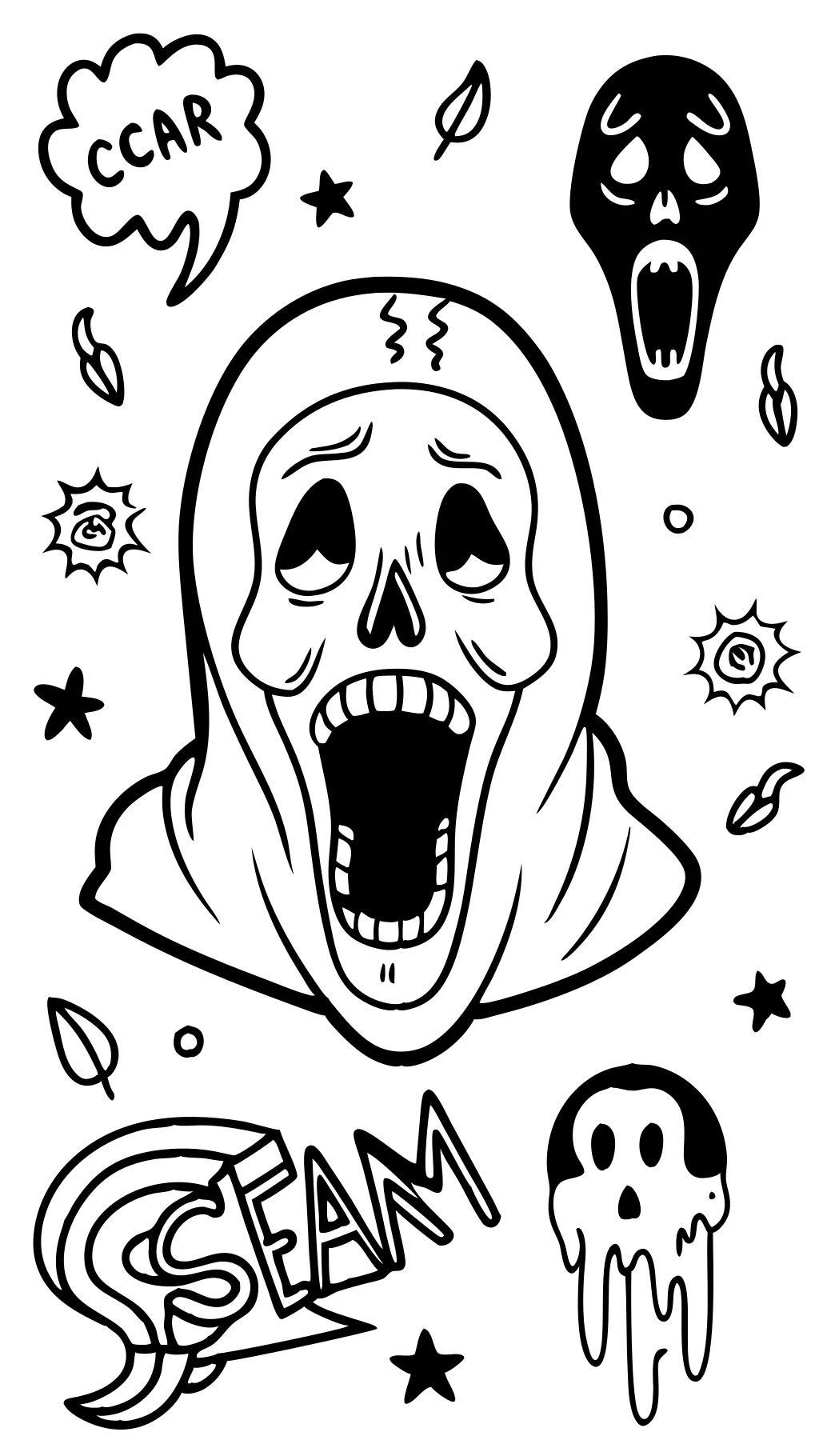 scream coloring pages